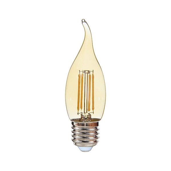 Vintage Vela Chama SuperLed Bivolt 2W 2400K - OuroLux