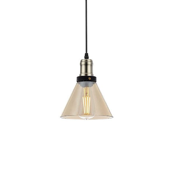 Pendente Soho Vintage Cone 60W Preto - Blumenau