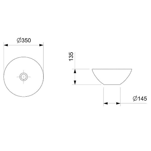 Cuba Branca De Apoio Redonda Sem Mesa 350 Platinum p1 - Roca Loucas