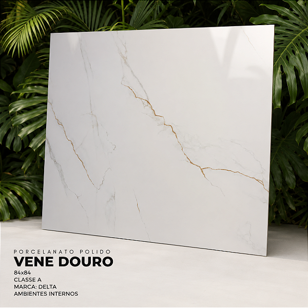 Porcelanato Polido Classe A 84x84 Vene Douro Delta Interno