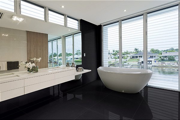 Porcelanato Nero-84 Polido 84x84Cm Cl: A 2,80M² - Delta Porcelanato