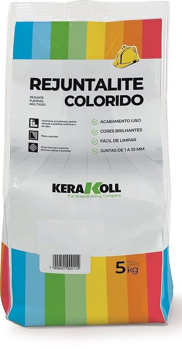 Rejunte Colorido Para Cêramica/Porcelanato Cinza Pérola 5KG - Kerakoll