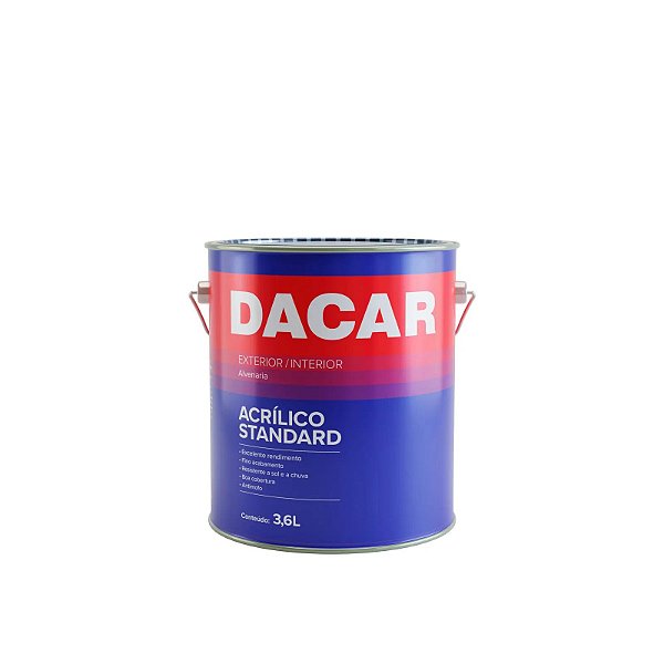 Tinta Acrílica Standard Fosca 3,6l Cromo - Dacar