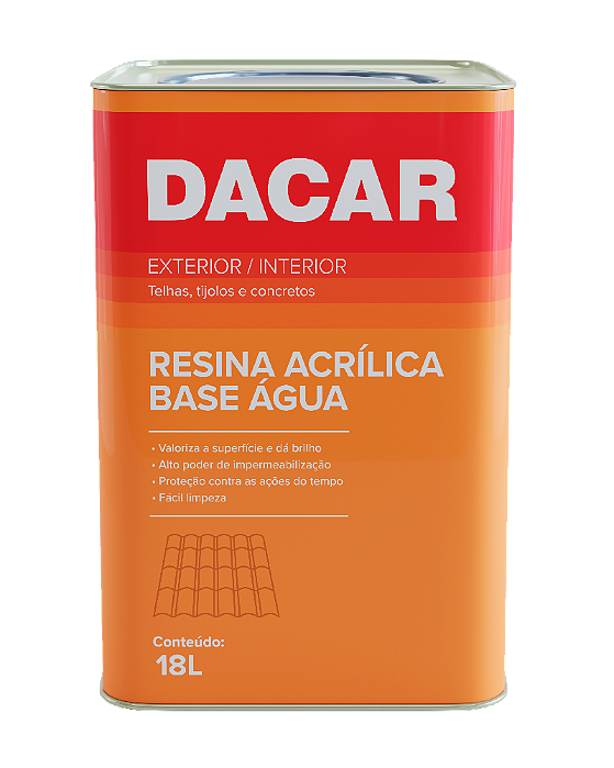 Resina Acrílica Base Água 18L Cinza - Dacar