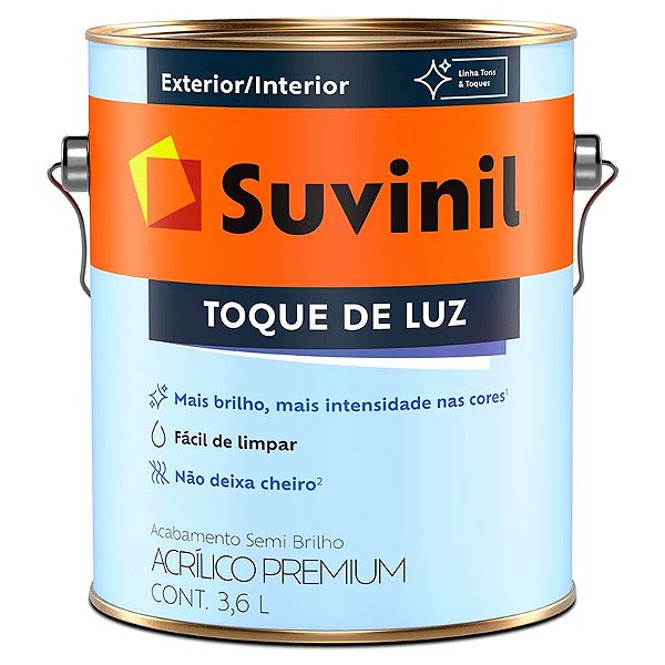 Tinta Acrílica Premium Toque de Luz Semibrilho Branco 3,6L - Suvinil