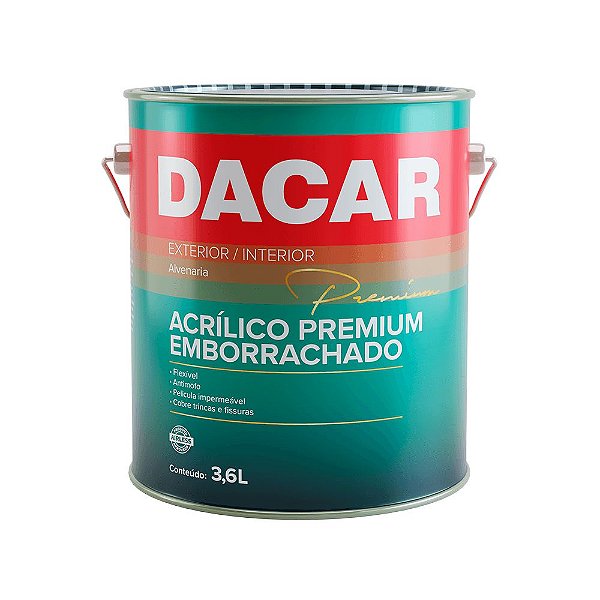 Tinta Acrílica Premium Emborrachada 3,6L Branco - Dacar