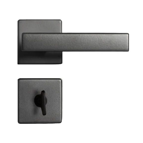 Fechadura Para Banheiro Concept Roseta Quadrada 408-40 Preta - Pado