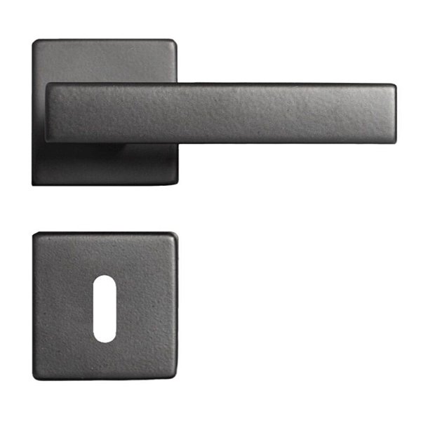 Fechadura Interna Concept Roseta Quadrada 408-40 Preta - Pado