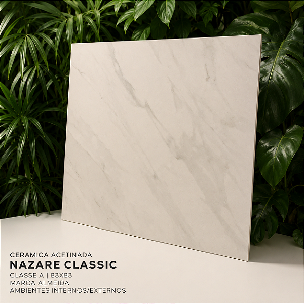 Cerâmica Retificada Acetinada 83X83 Classe A Nazaré Classic - Almeida