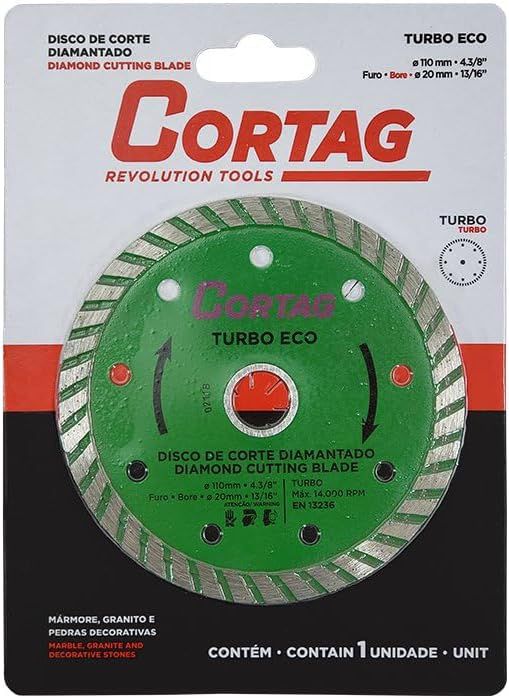 Disco De Corte Diamantado Turbo ECO 110x20mm - Cortag