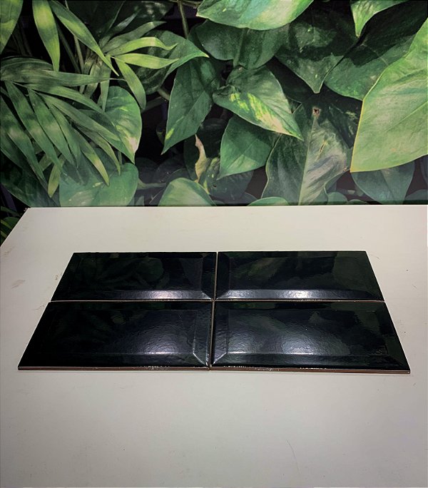 Revestimento Tijolinho Preto 10X20 1,04m² - Ceral