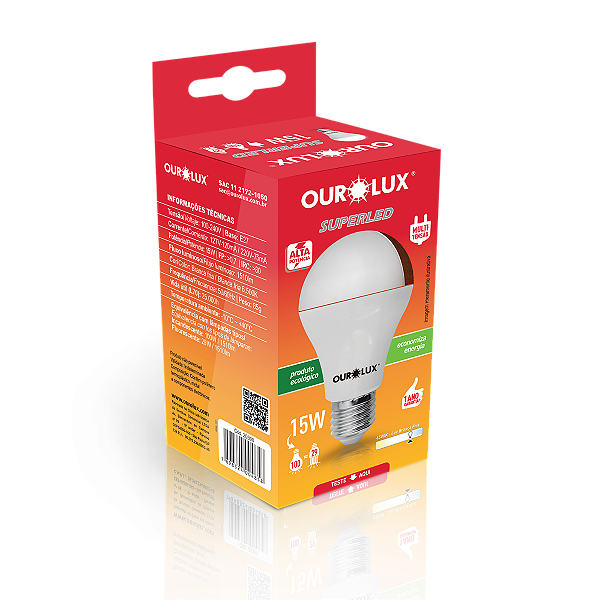Lâmpada Alta Potência 15W 6500K - Ourolux