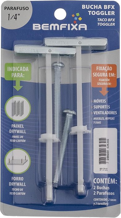 Bucha Com Parafuso Maquina Fenda Simples Cabeça Redonda 1/4 - Bemfixa