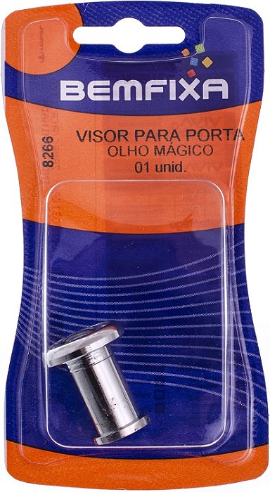 Visor para Porta em Latão com Tapa Olho 25 a 42cm Cromado - Bemfixa