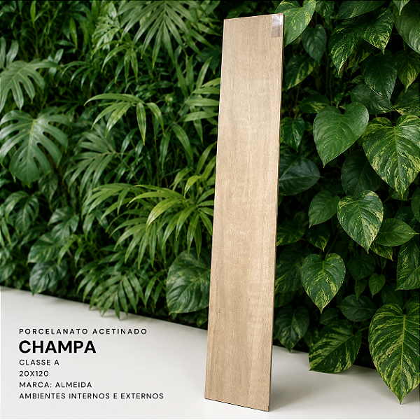 Porcelanato Acetinado Classe A 20x120 Champa Almeida