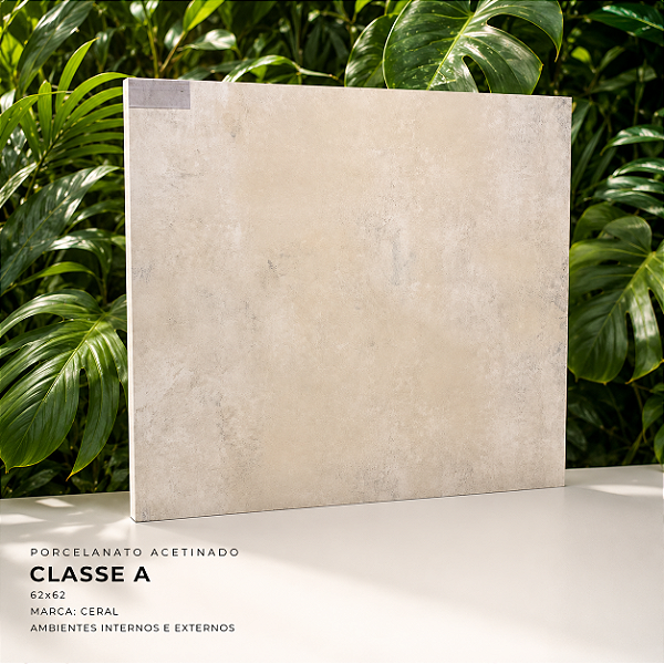 Porcelanato Acetinado Classe A 62x62 Ceral