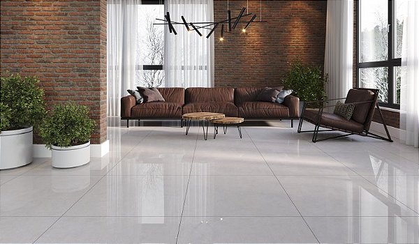 Porcelanato Classe A Polido 80x80 Broadway Grey - Gaudi