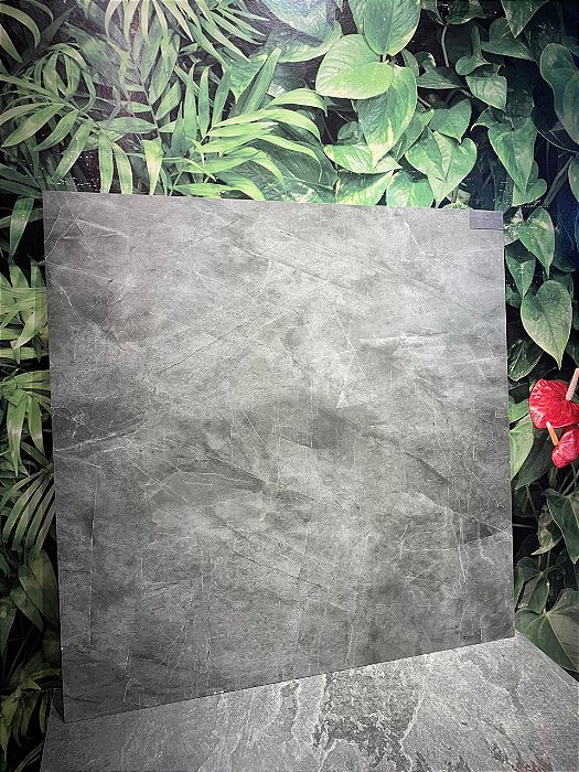 Porcelanato Acetinado Retificado 84x84 Pulpís Grafite Delta Intense