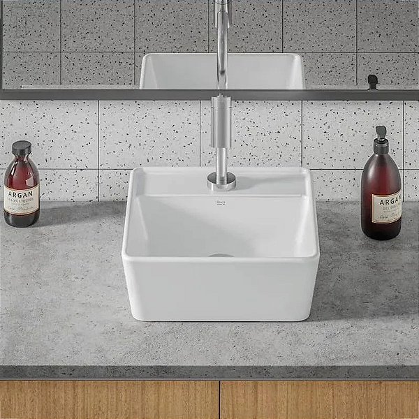 Cuba De Apoio 35X35 C/ Mesa Óptica CQ 35 Branco - Roca Louca