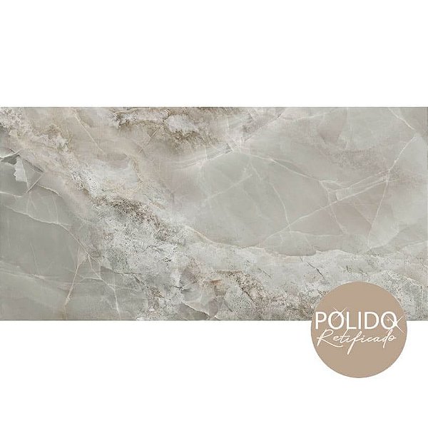 Piso Semigres Classe A, Polido Retificado  60X120 Sirius Gray  2,16 - Formigres