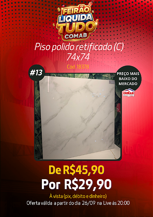 CERAM(C)POL/RET 74X74 70120/2 2,19*