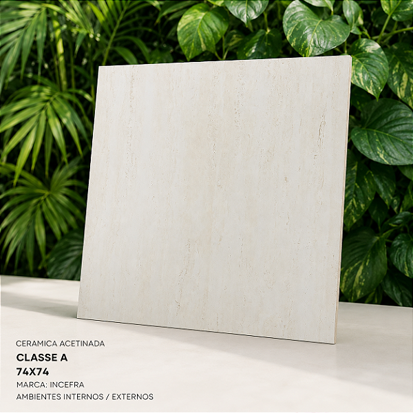 Piso Cerâmico Acetinado Classe A 74x74