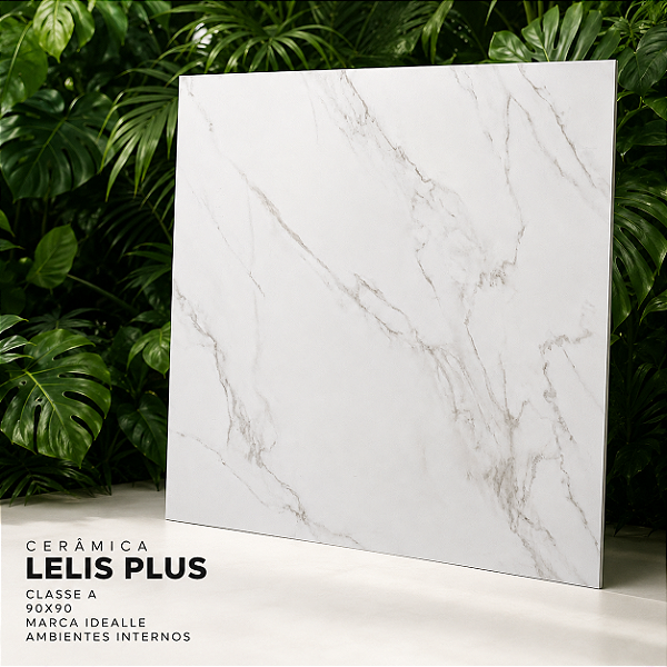Cerâmica Acetinada Retificada 90x90 Lelis Plus