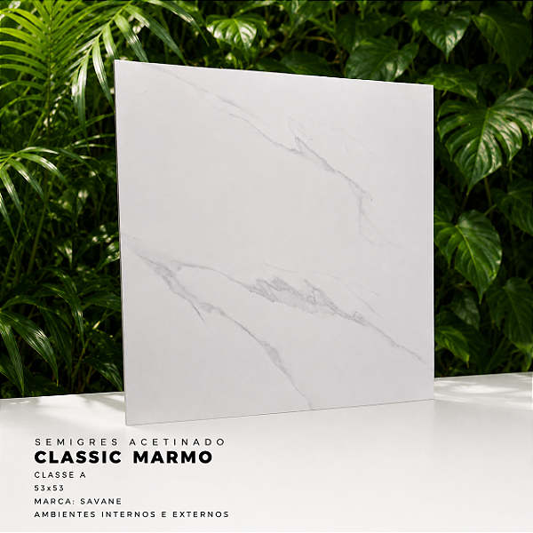 Piso Semigres Acetinado 53x53 Cimento Claro