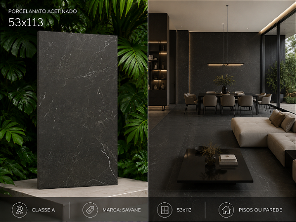 Porcelanato Acetinado Classe A 56x113 Savane Charm