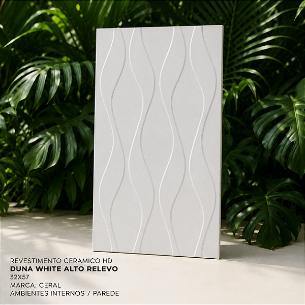 Revestimento Cerâmico HD Alto Relevo 32x57 Duna White Ceral
