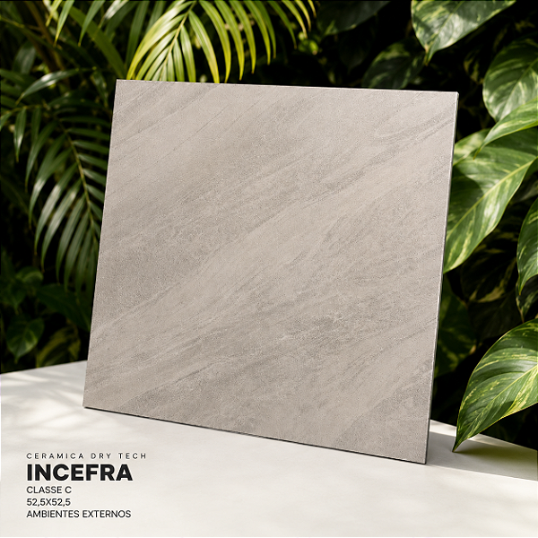 Piso Cerâmico Dry Tech Classe C 52,5x52,5 Incefra Externo