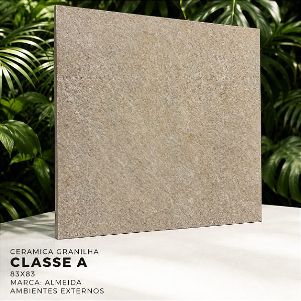 Piso Cerâmico Granilhado Classe A 83x83 Almeida Externo