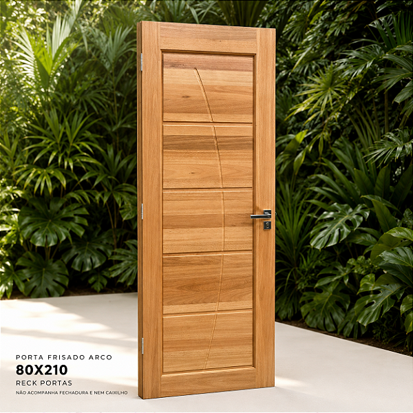 Porta de Madeira Frisada Arco 80x210