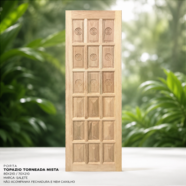 Porta de Madeira Topázio Torneada Mista