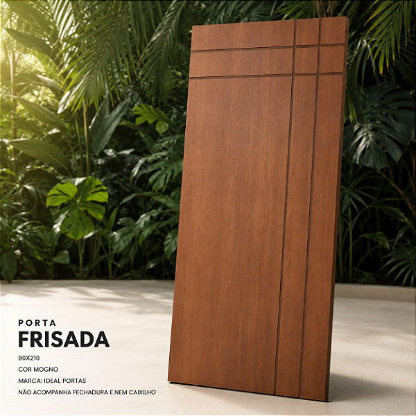 Porta Frisada Mogno Ideal Portas Várias