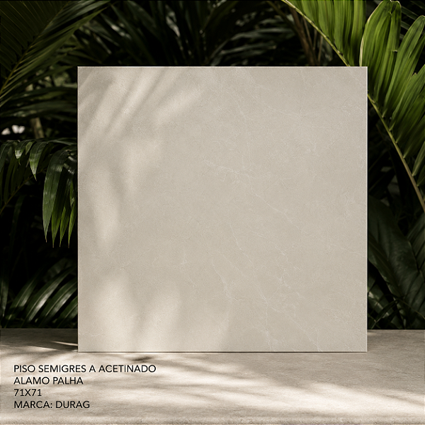 Piso Semigres Acetinado 71x71 Alamo Palha Durag