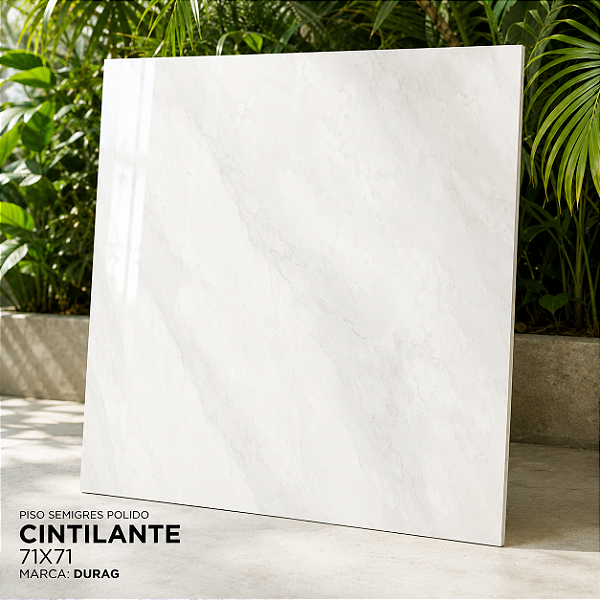 Piso Semigres Polido Cintilante Retificado 71x71 Durag