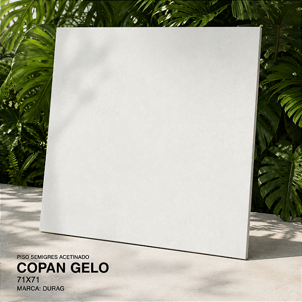 Piso Semigres Acetinado Copan Gelo 71x71 Durag