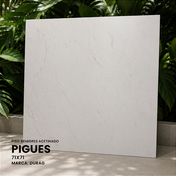 Piso Semigres Acetinado Pigues 71x71 Durag