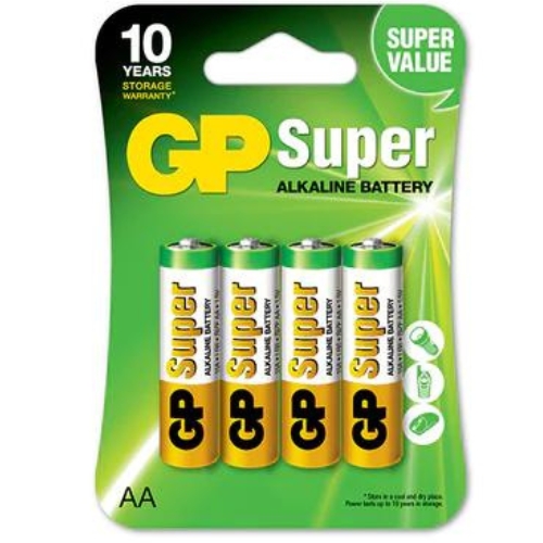 Pilha GP Super Alcalina AA 4pcs – 15A-2U4