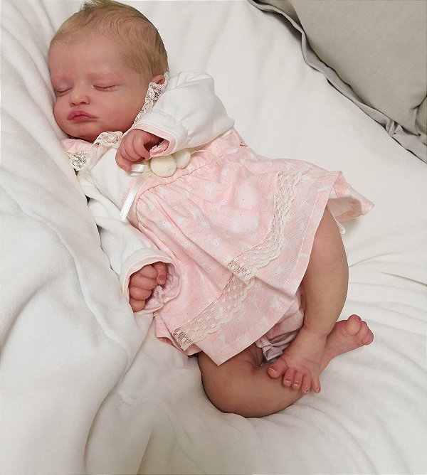 Bebê Reborn Luiza Realista – Molde Rosalie, Pintura 3D, Pulpilas Reborn