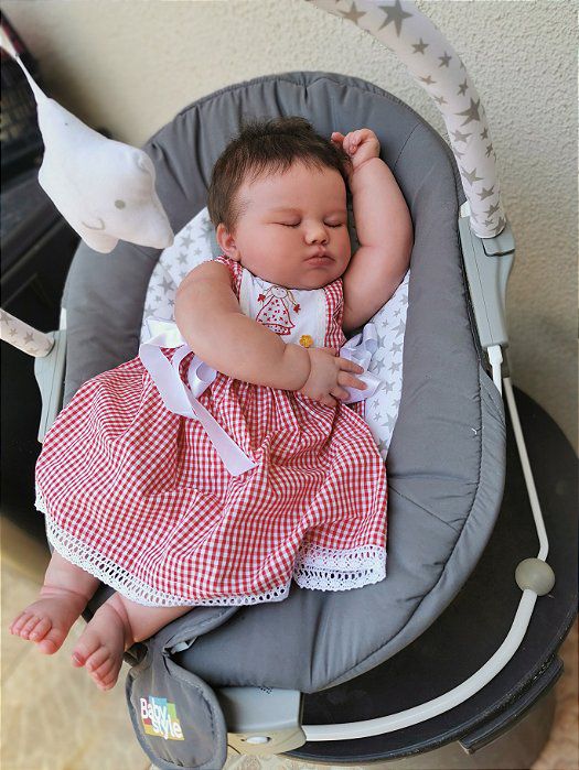 Bebe Reborn realista June 7 Meses – Realismo Surpreendente e Produção Artesanal Pulpilas Reborn