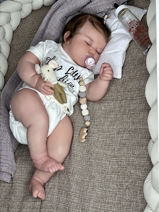 Bebê Reborn June 7 Meses – Ultra Realista, Pintura à Mão e Fotos Originais