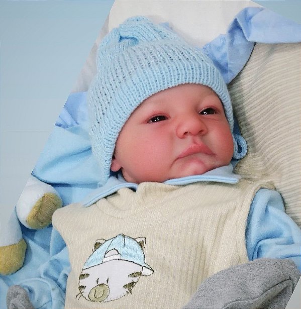 Bebê Reborn levi (sem cabelo ) Realista acordado