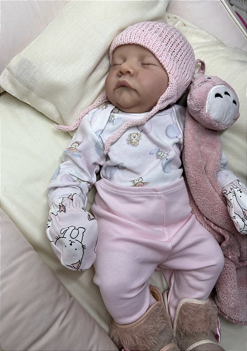 Bebe Reborn mel recem nascida kit levi menina corpo vinil siliconado