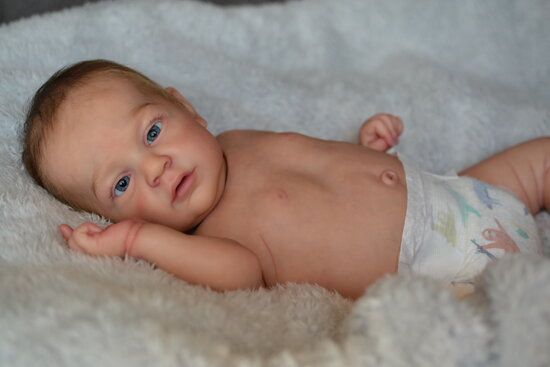 Bebe Reborn Mary Ann Menino vinil siliconado Realista Boneca colecionadores – Nao e Brinquedo