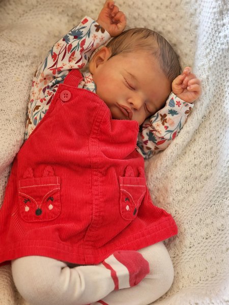 Bebe Reborn rosalie realista cabelo ralinho
