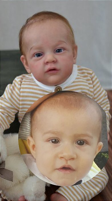 Bebe Reborn por semelhança de fotografia bebê real