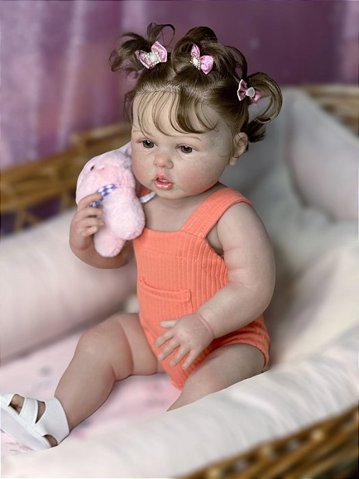 Bebê Reborn Aninha – Corpo Inteiro em Vinil Siliconado, Realismo e Versatilidade