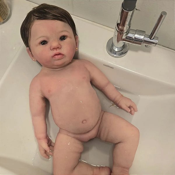 Bebê Reborn silicone sólido Abigail 42 cm 3 kilos menina